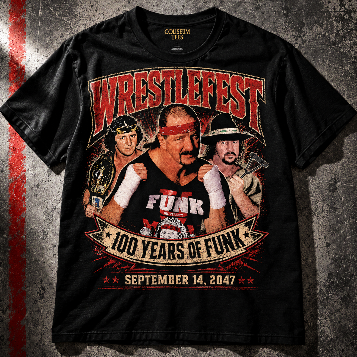 WrestleFest  '100 Years of Funk' Event Tee